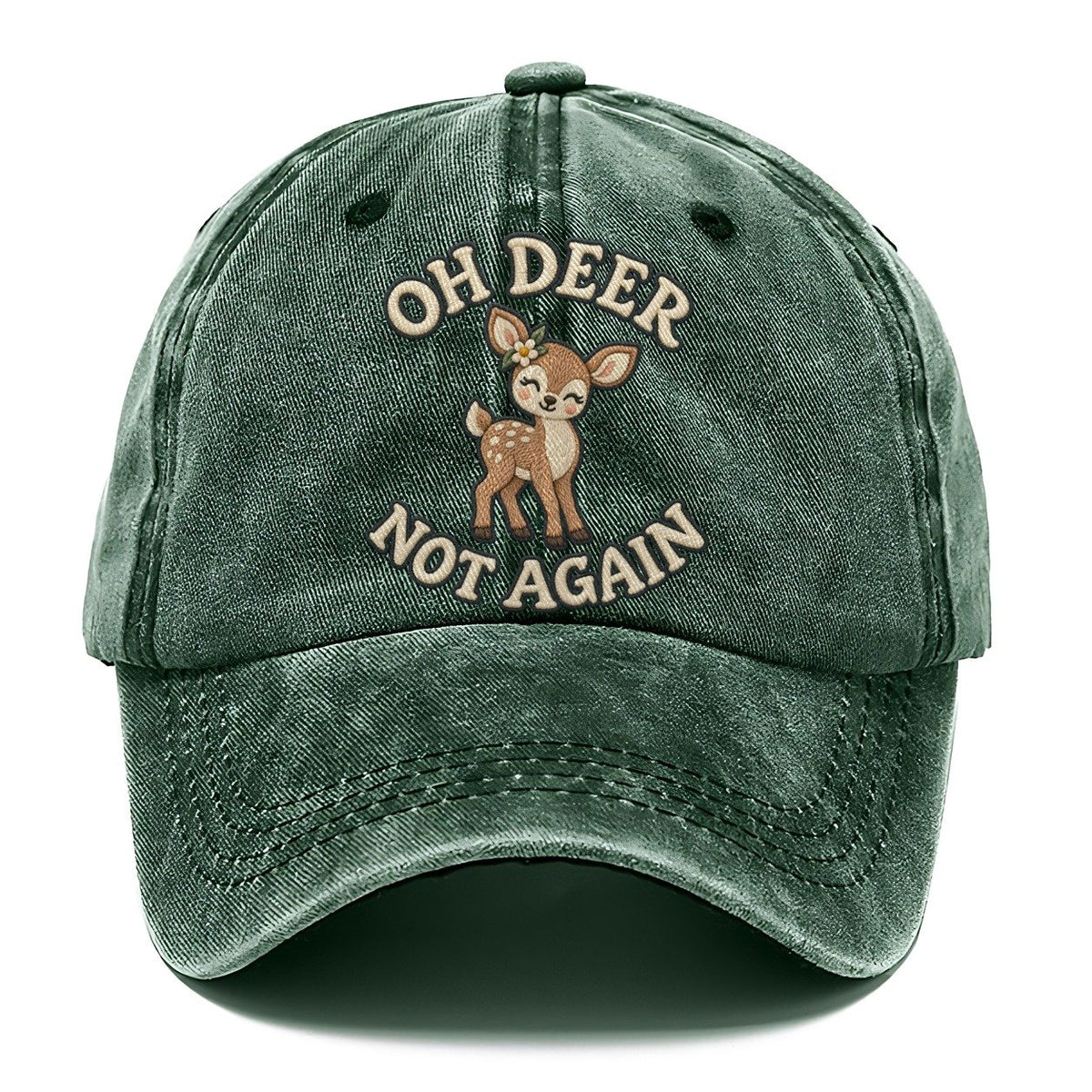 Deer Animal Puns Classic Cap – Forest Mist