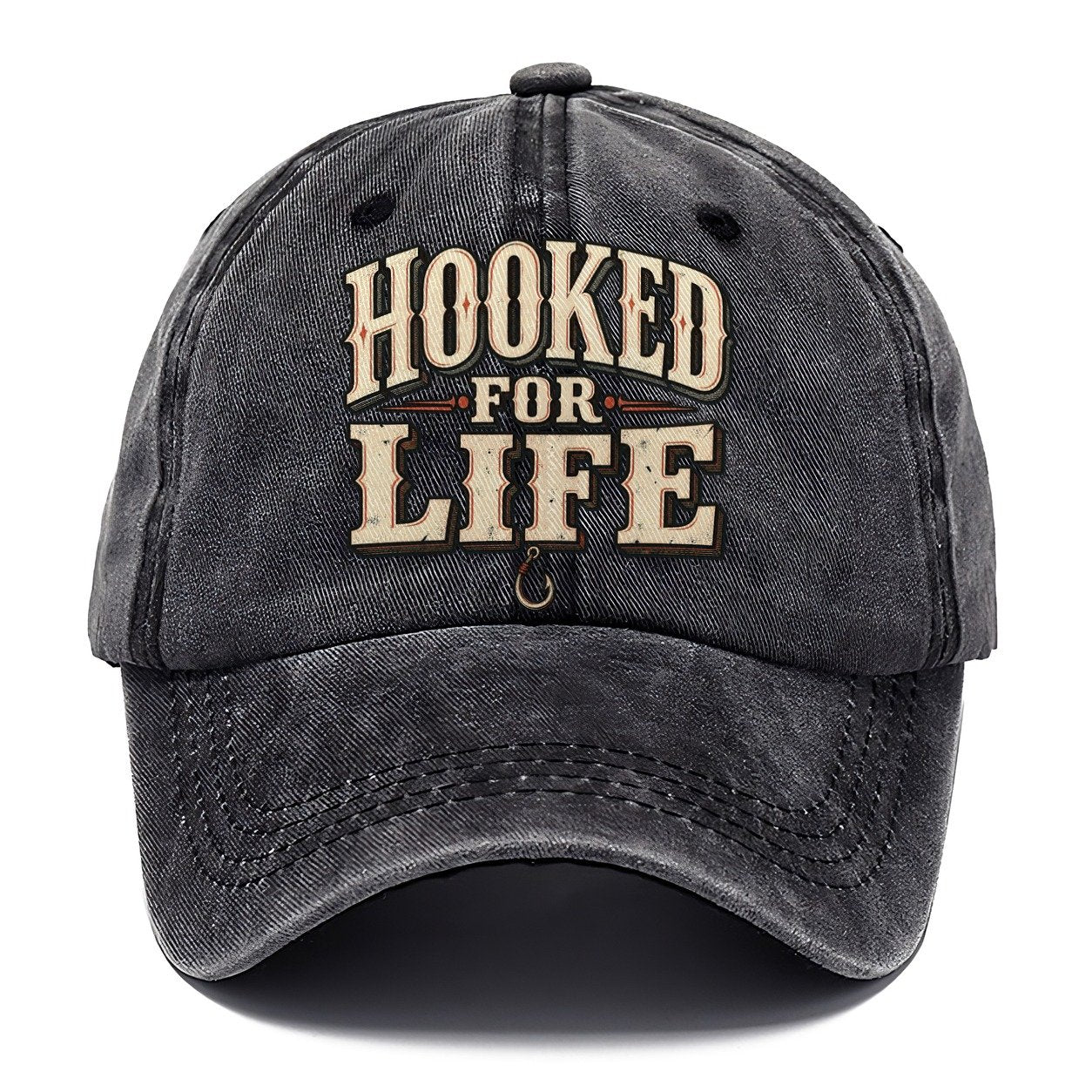 Hooked For Life American Wit Classic Cap – Graphite