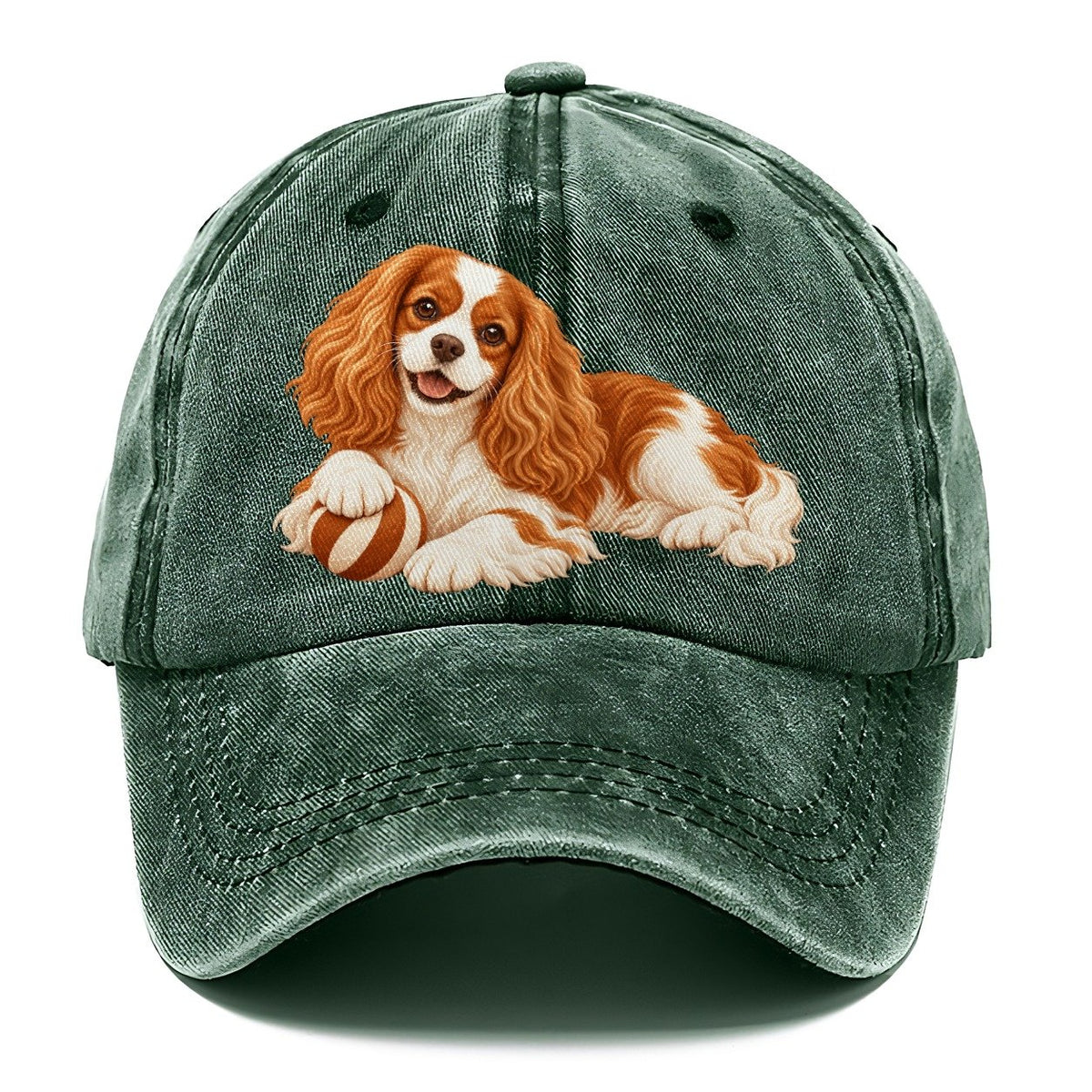 Cavalier King Charles Spaniel Resting Classic Cap – Forest Mist