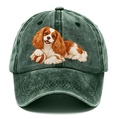 Cavalier King Charles Spaniel Resting Classic Cap – Forest Mist
