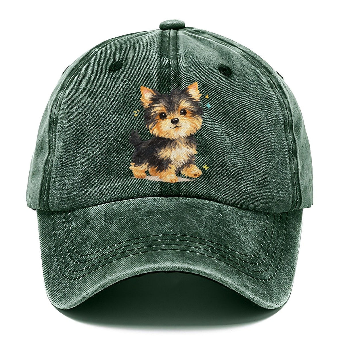 Yorkie Puppy with Sparkles Classic Cap – Forest Mist