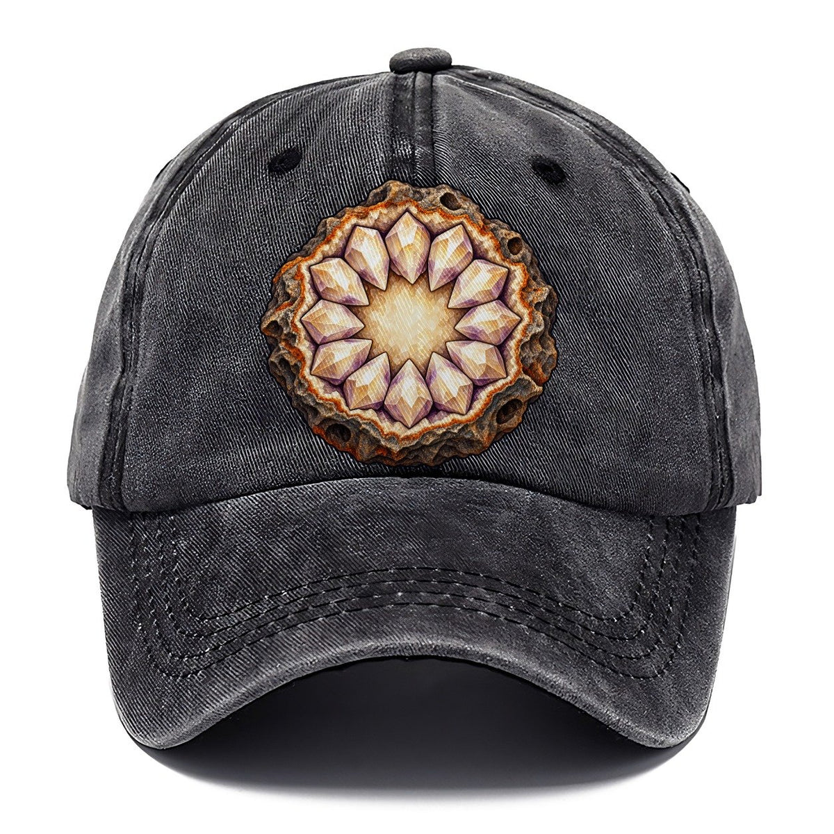 Split Geode Half Rocks And Minerals Classic Cap – Graphite