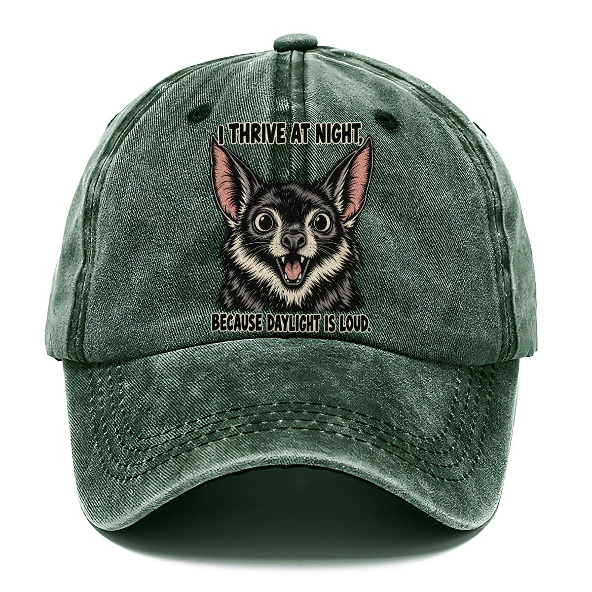 I Thrive At Night Feral Logic Classic Cap – Forest Mist