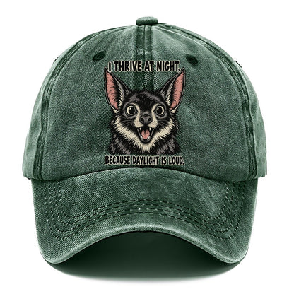 I Thrive At Night Feral Logic Classic Cap – Forest Mist