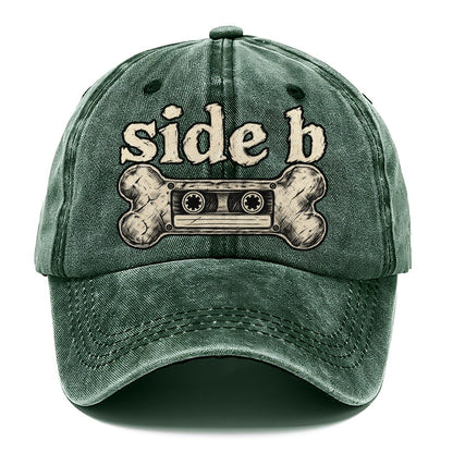 A Dog Bone Drawn As A Cassette Tape Bark For Me Classic Cap – Forest Mist