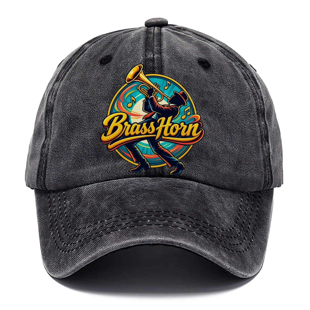 Brass Horn Crest Music Instruments Classic Cap – Graphite