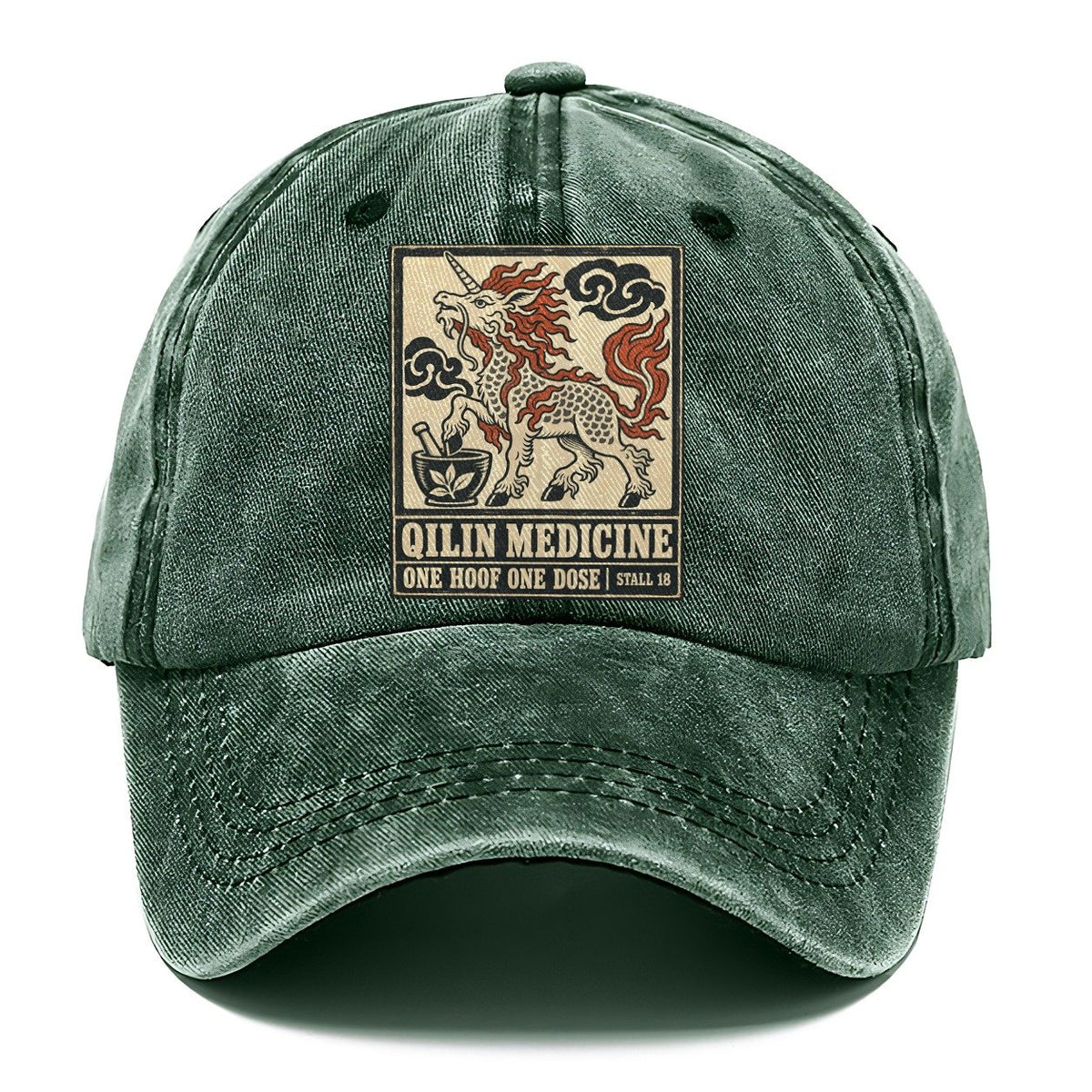 Kirin Medicine Yokai Night Market Classic Cap – Forest Mist