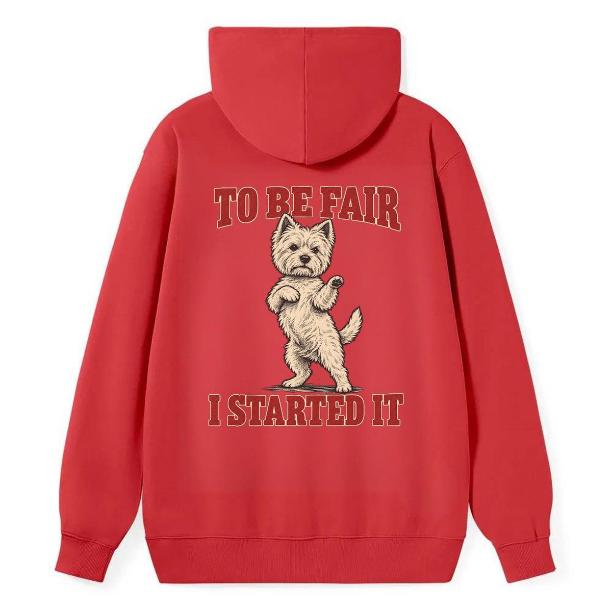 West Highland White Terrier Dog Declarations Classic Pullover Hoodie – Red
