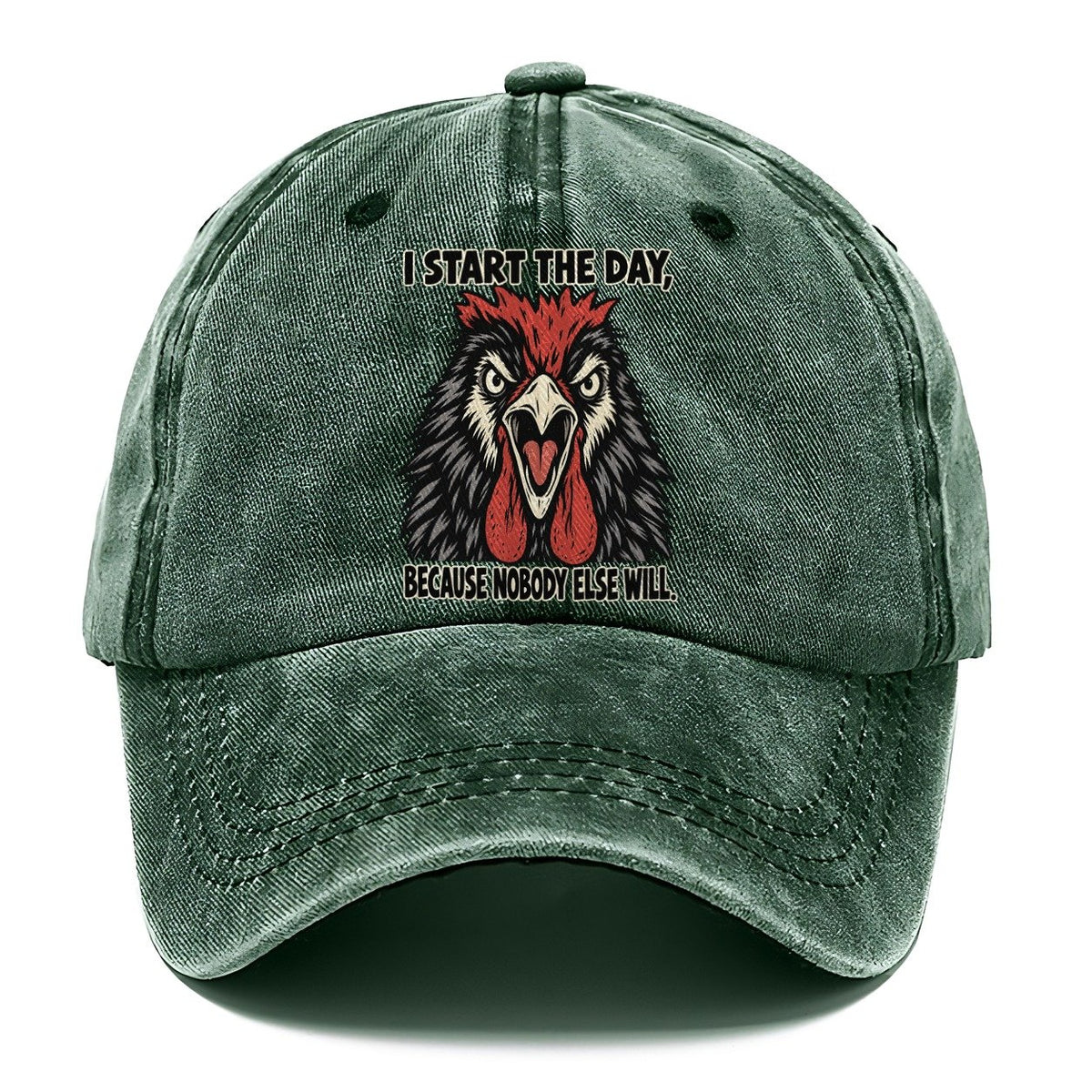 I Start The Day Feral Logic Classic Cap – Forest Mist