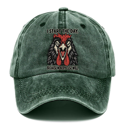 I Start The Day Feral Logic Classic Cap – Forest Mist