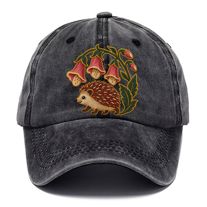 English Foxglove And Hedgehog Uk Culture Heritage Classic Cap – Graphite