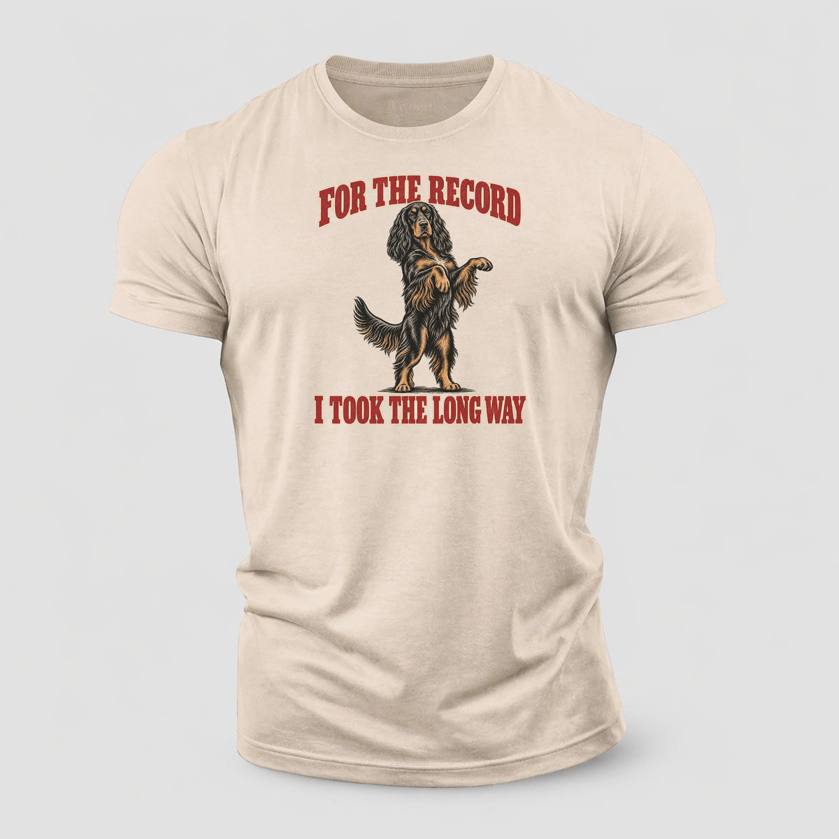 Gordon Setter Dog Declarations Cotton T-Shirt – Sand