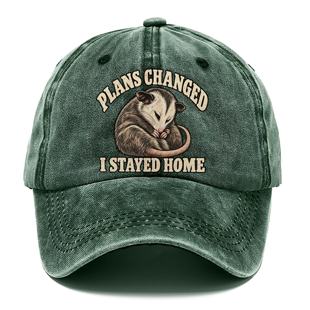 Opossum Staying Home Character Club Classic Cap – Forest Mist