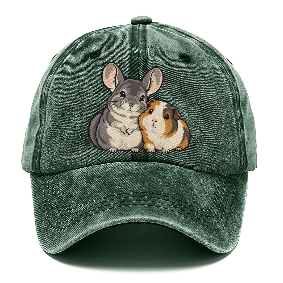 Chinchilla And Guinea Pig Small Pet Logos Classic Cap – Forest Mist