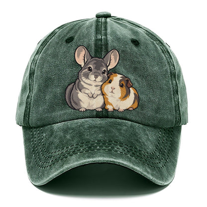 Chinchilla And Guinea Pig Small Pet Logos Classic Cap – Forest Mist