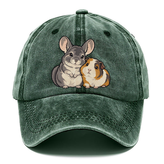 Chinchilla And Guinea Pig Small Pet Logos Classic Cap – Forest Mist