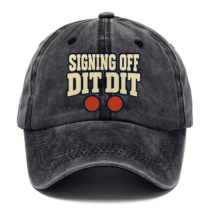 Signing Off Dit Dit Amateur Radio Classic Cap – Graphite