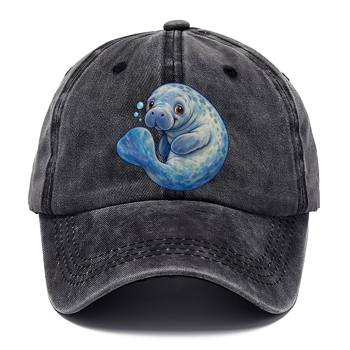 Manatee Curled Drift Sea Sprite Classic Cap – Graphite