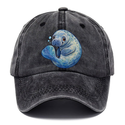 Manatee Curled Drift Sea Sprite Classic Cap – Graphite