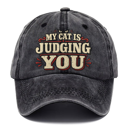 My Cat Is Judging You American Wit Classic Cap – Graphite