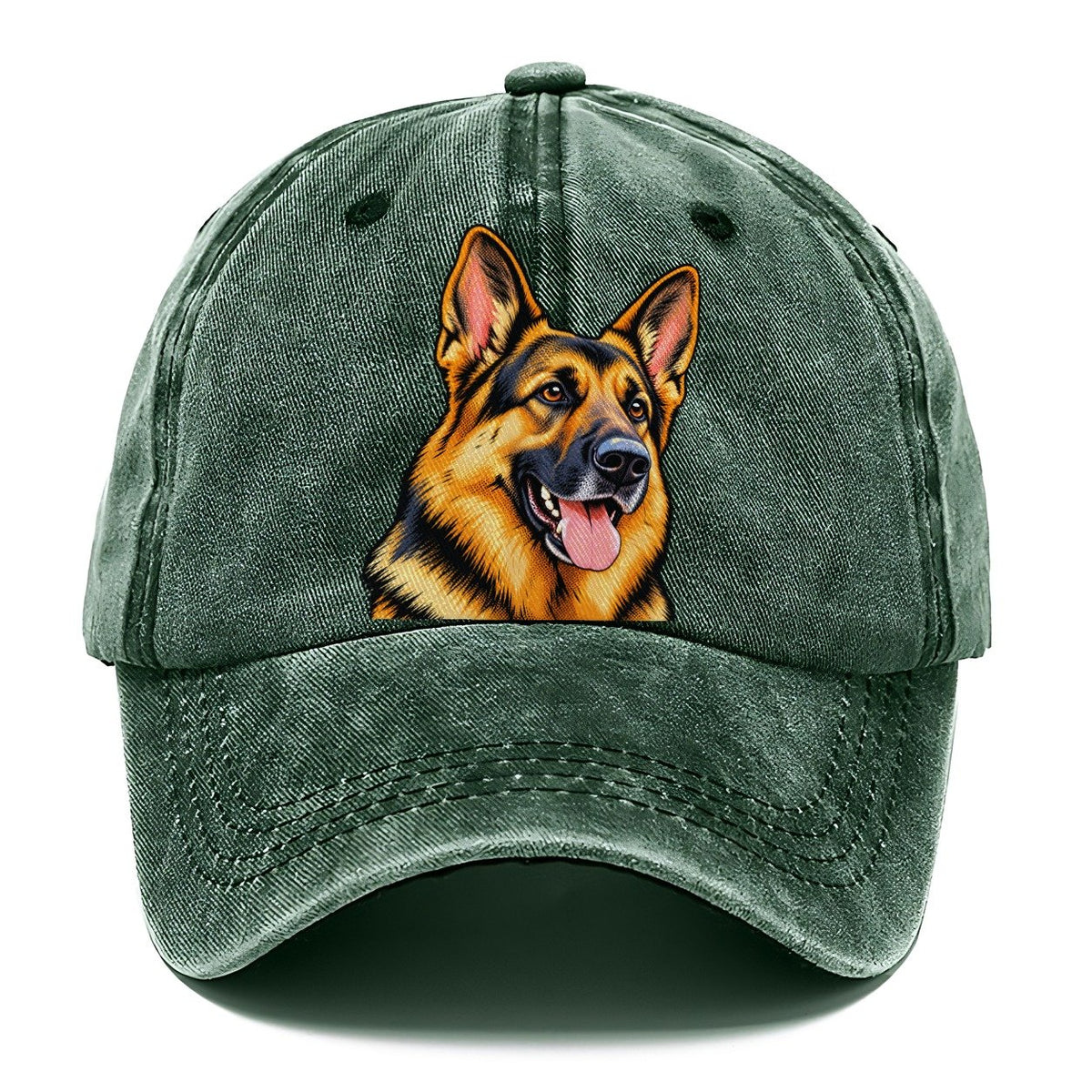 German Shepherd Portrait Classic Cap – Forest Mist