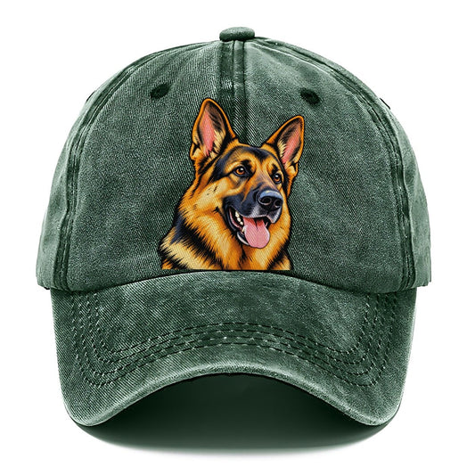 German Shepherd Portrait Classic Cap – Forest Mist