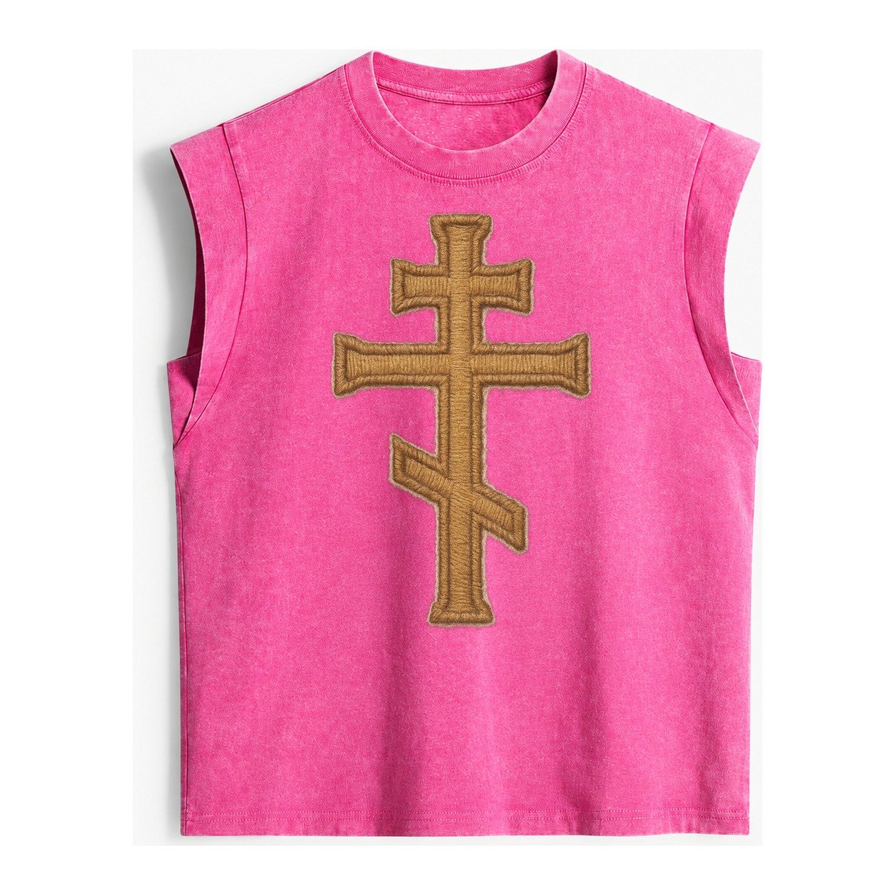 Orthodox Cross Vintage Washed Tank – Pink
