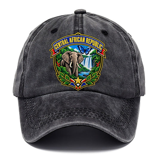 Central African Republic Retro Badge Country Logos Classic Cap – Graphite