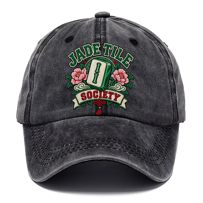 Jade Tile Society Mahjong Game Night Classic Cap – Graphite