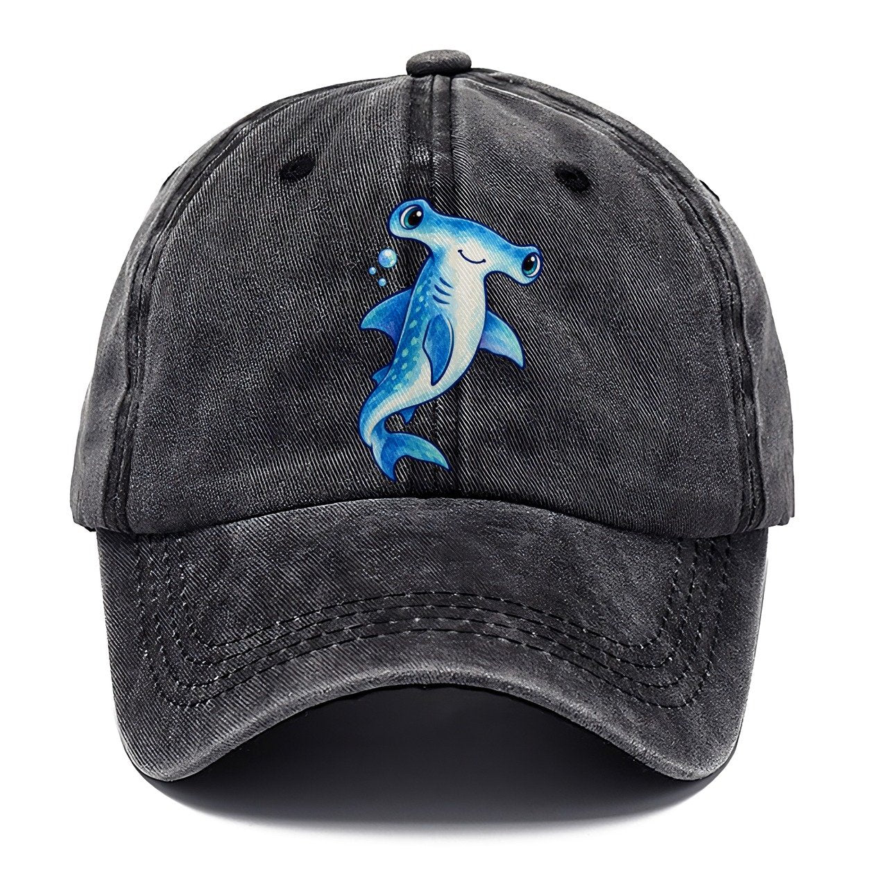 Hammerhead Shark Upward Swim Sea Sprite Classic Cap – Graphite