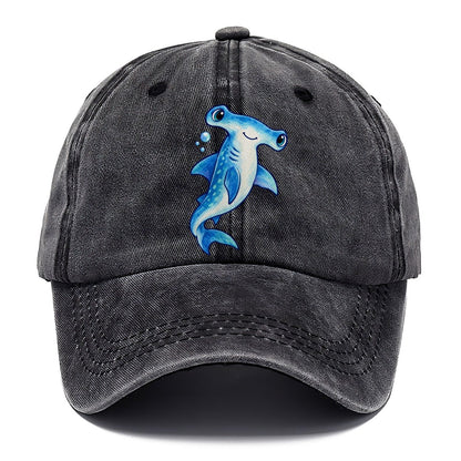 Hammerhead Shark Upward Swim Sea Sprite Classic Cap – Graphite