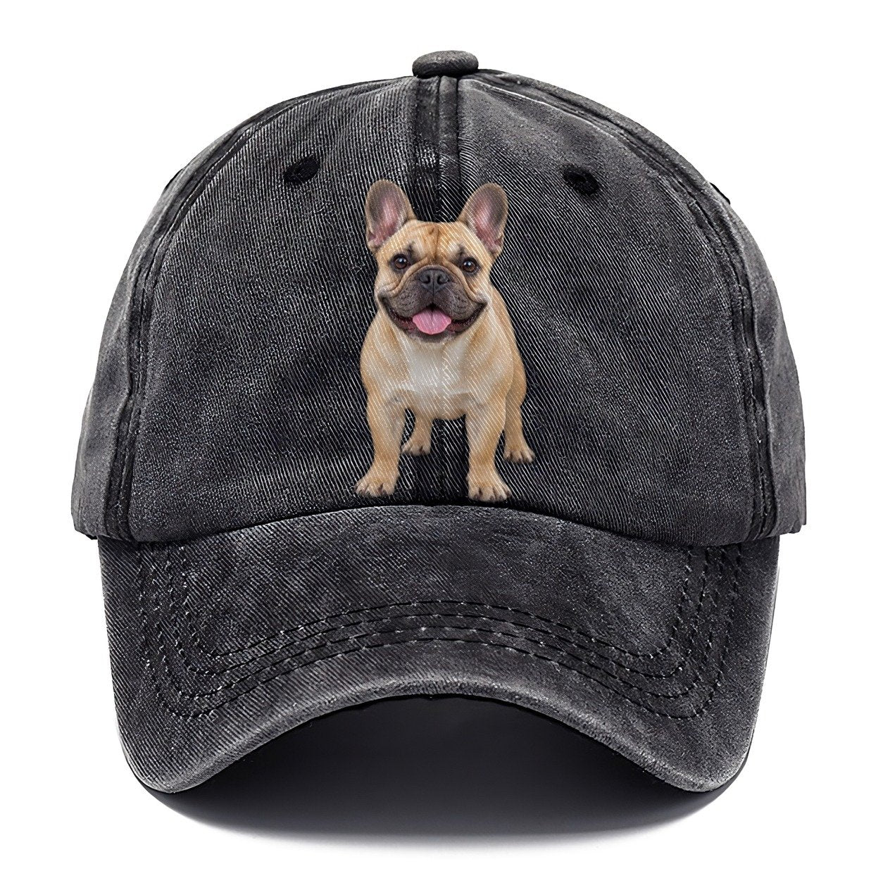 French Bulldog Standing Top Breeds Classic Cap – Graphite
