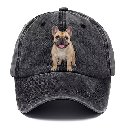 French Bulldog Standing Top Breeds Classic Cap – Graphite
