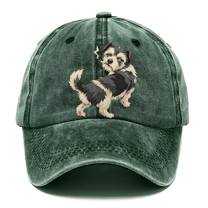 Scruffy Dog Smoking a Cigarette Classic Cap – Forest Mist