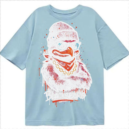 Blacksburg Hokiebird Wearing Virginia Tech Beanie With Vt Pa Classic T-shirt – Light Blue