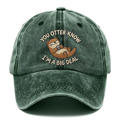 Otter Animal Puns Classic Cap – Forest Mist