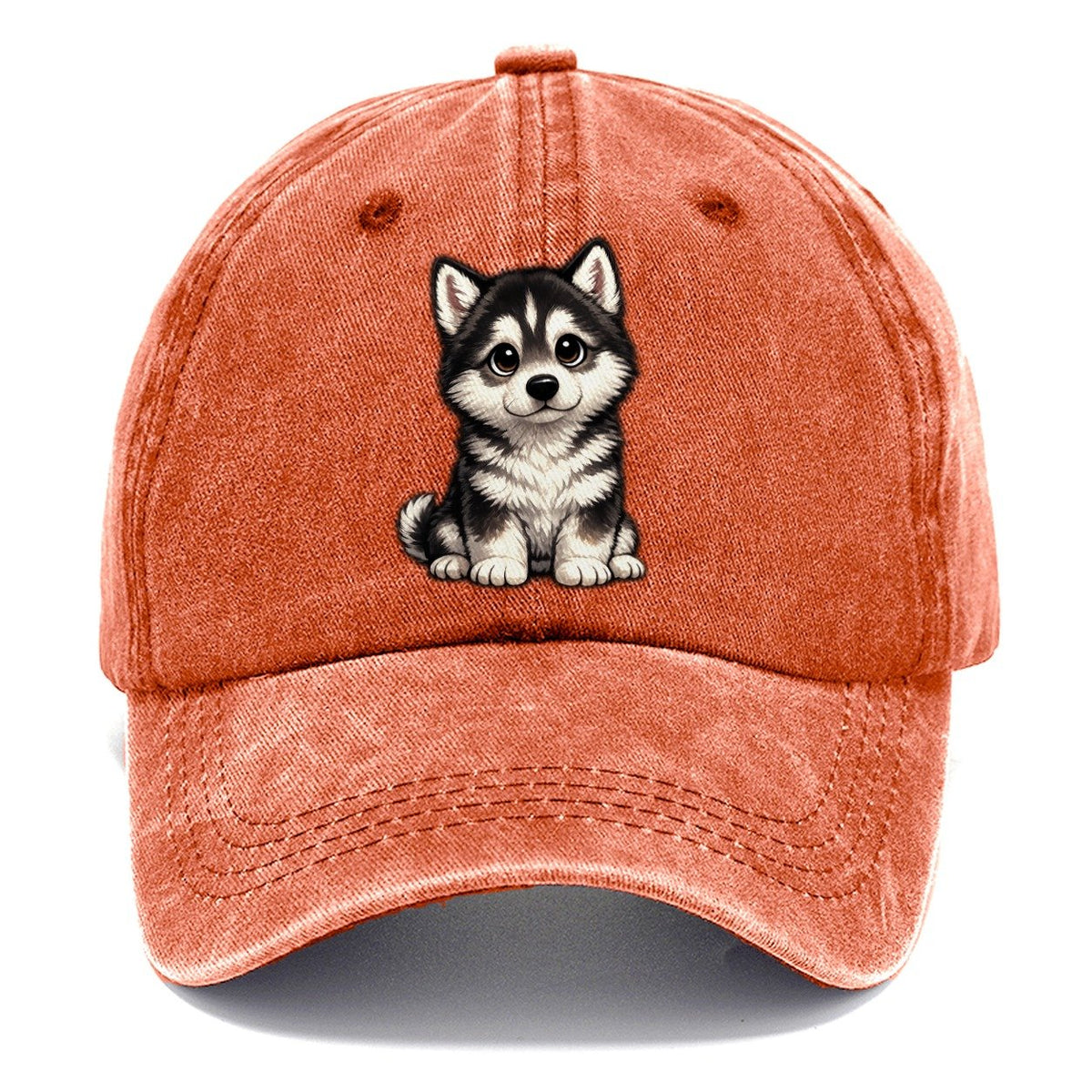 Alaskan Malamute Sitting Sweetheart Classic Cap – Terracotta Clay
