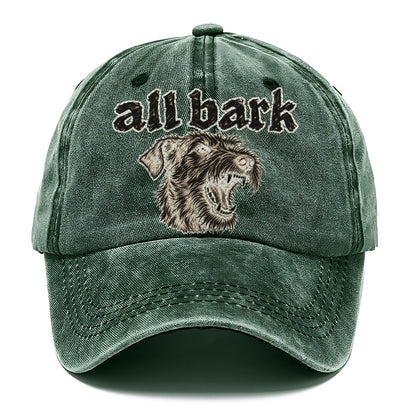 A Snarling Wire Haired Terrier Head In Three Quarter View Bark For Me Classic Cap – Forest Mist