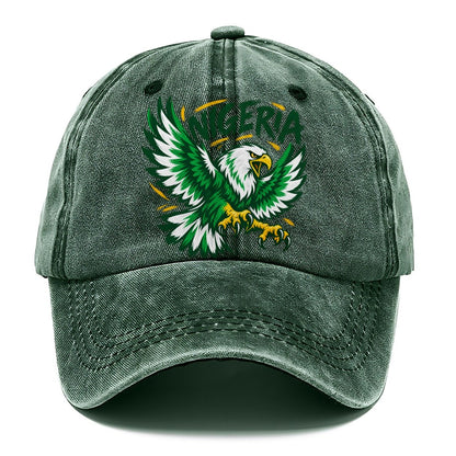 Nigeria Retro Badge Classic Cap – Forest Mist
