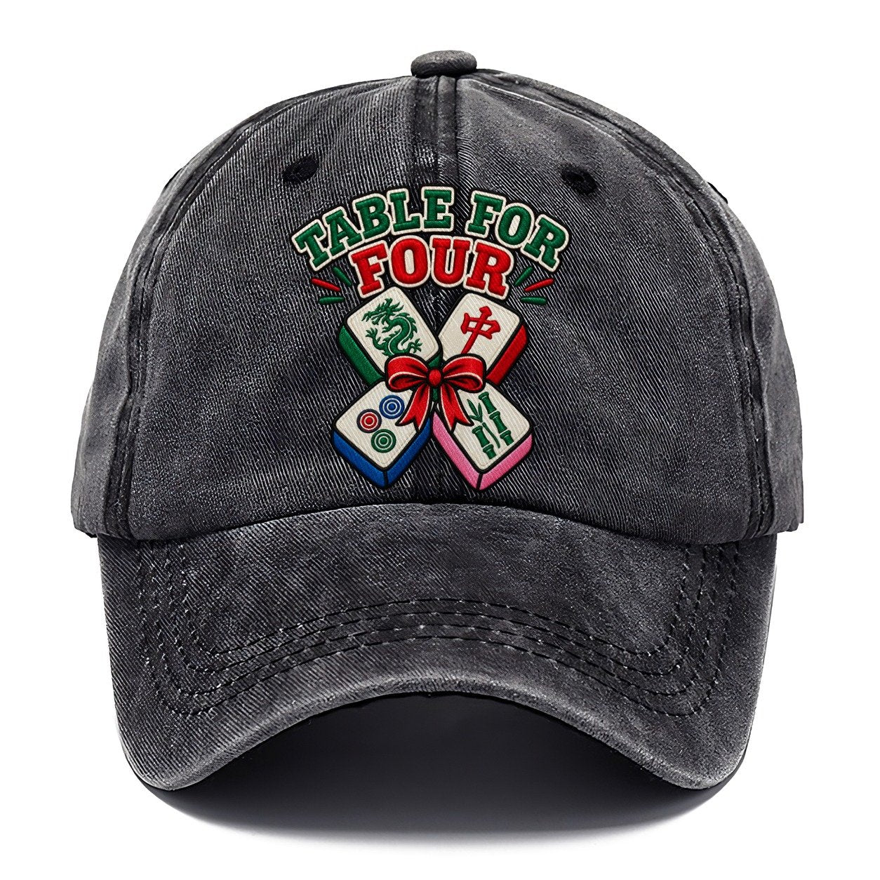 Table For Four Mahjong Game Night Classic Cap – Graphite