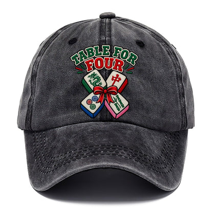 Table For Four Mahjong Game Night Classic Cap – Graphite