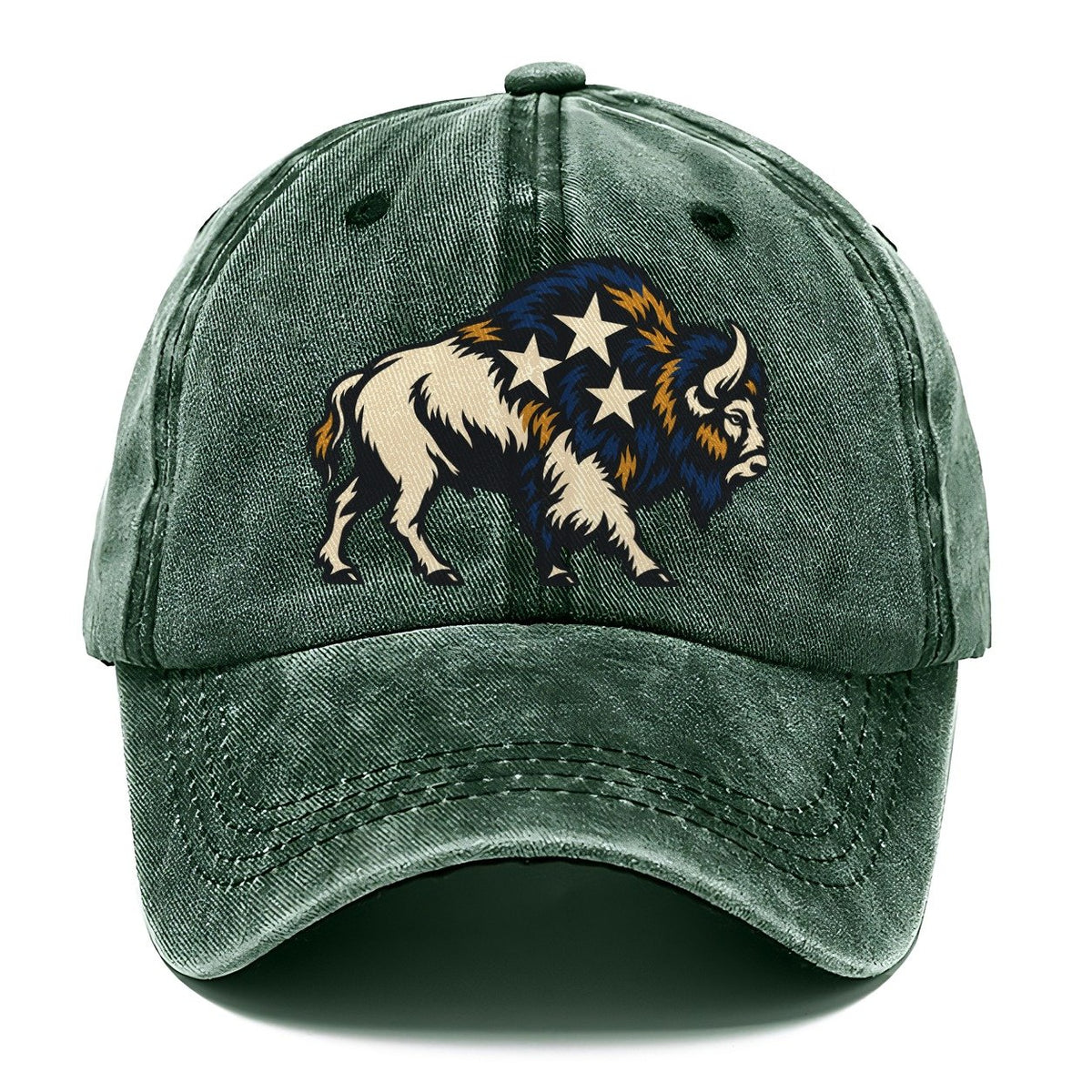 Bison Night Sky Sundown Familiars Classic Cap – Forest Mist