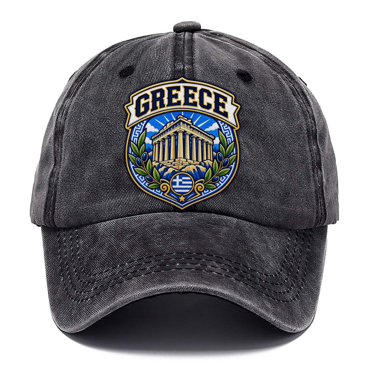 Greece Retro Badge Country Logos Classic Cap – Graphite