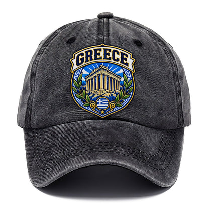 Greece Retro Badge Country Logos Classic Cap – Graphite