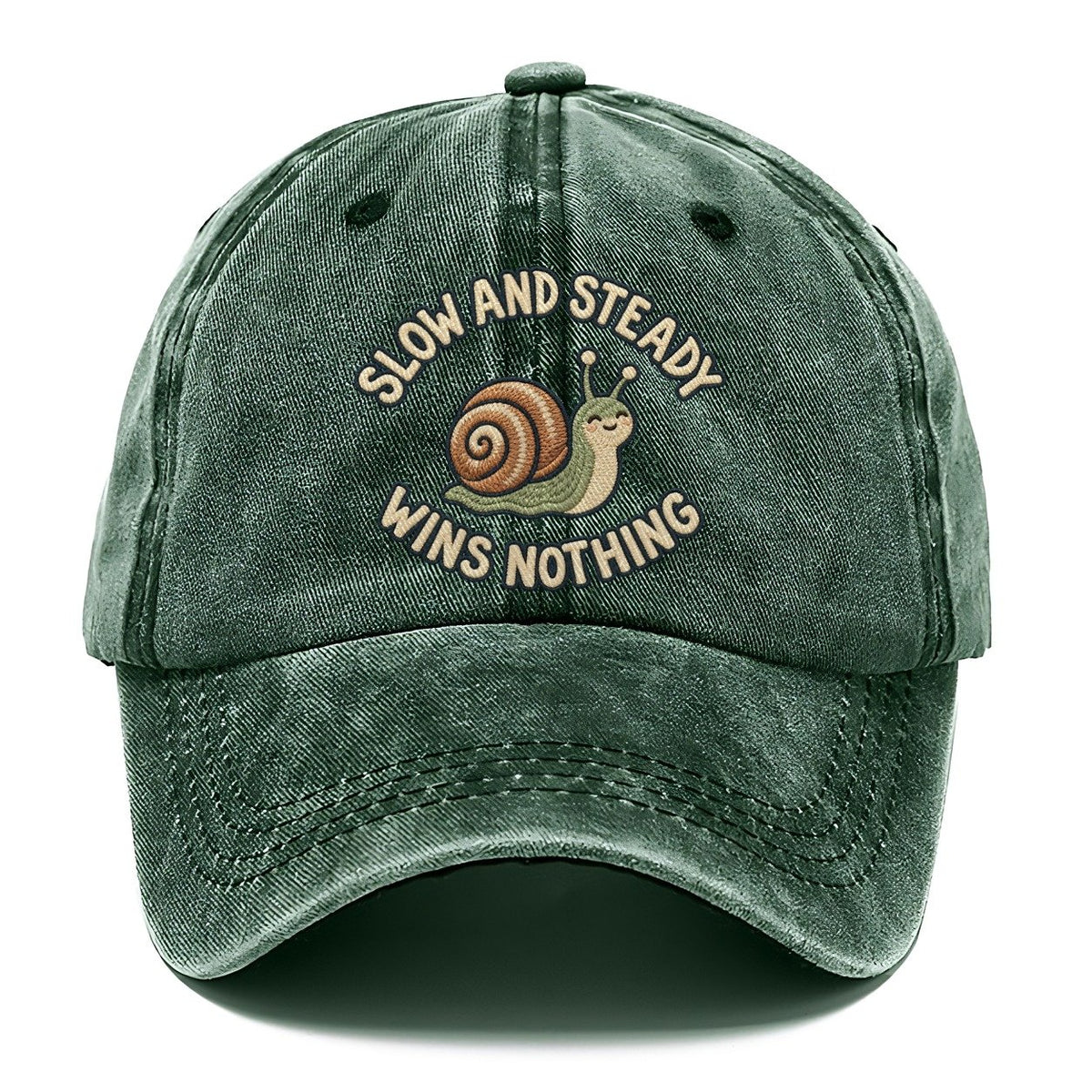 Snail Animal Puns Classic Cap – Forest Mist