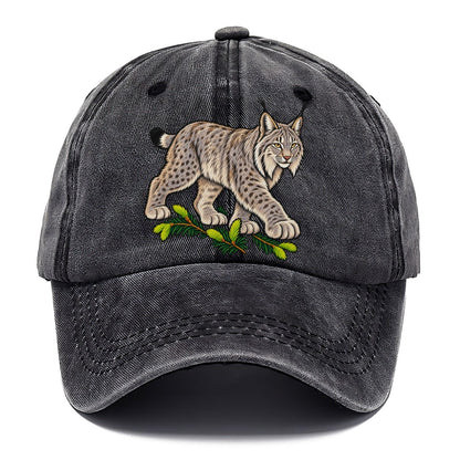 Canada Lynx And Spruce Tips Canada Cultural Icons Classic Cap – Graphite