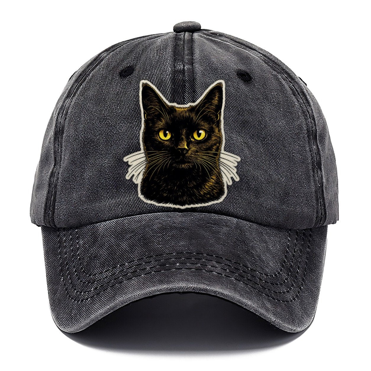 Golden Eyed Black Cat Classic Cap – Graphite