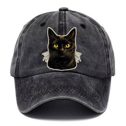 Golden Eyed Black Cat Classic Cap – Graphite