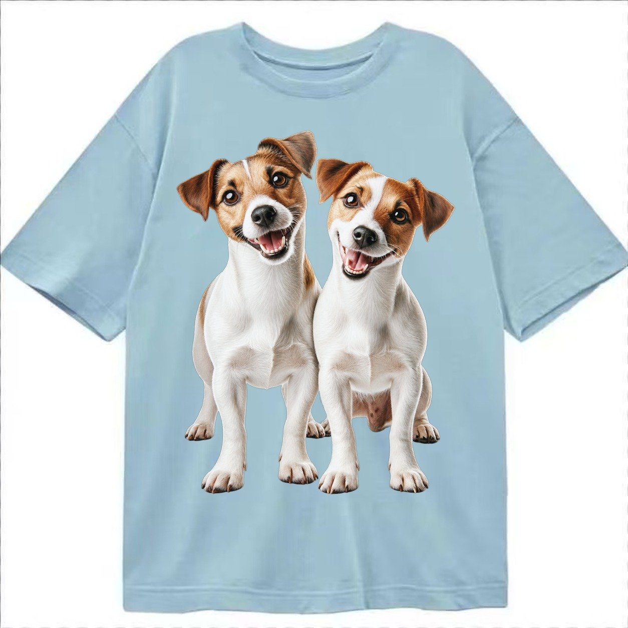 Two Jack Russels Classic T-shirt – Light Blue