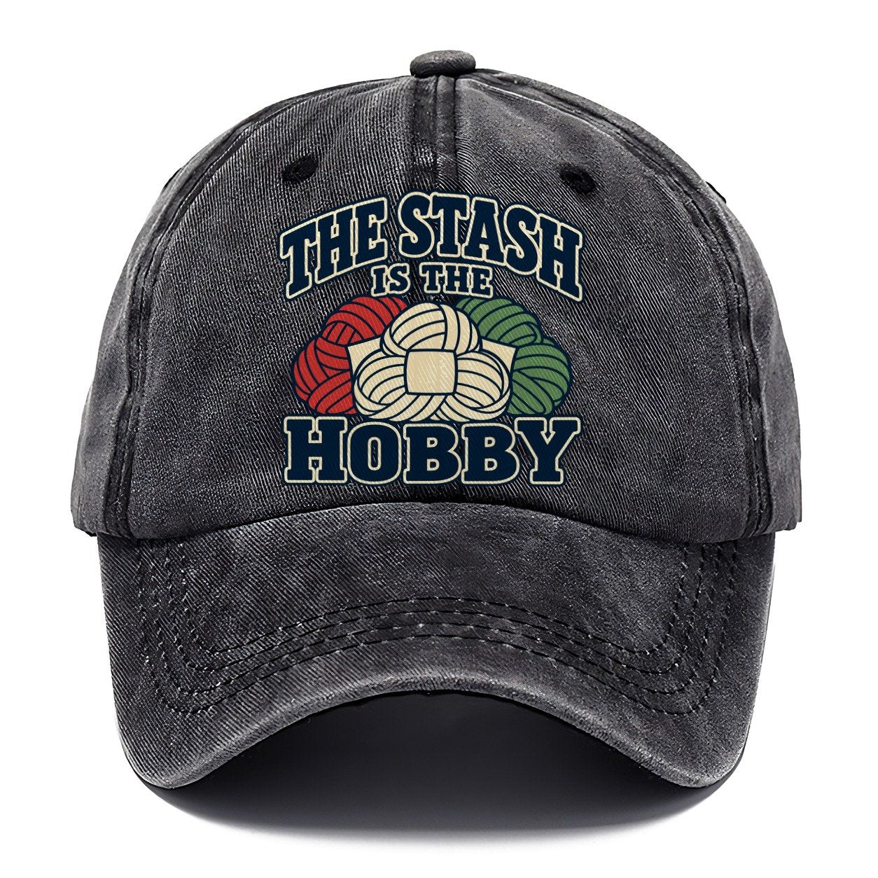 The Stash Is The Hobby Yarn Crafts Classic Cap – Graphite